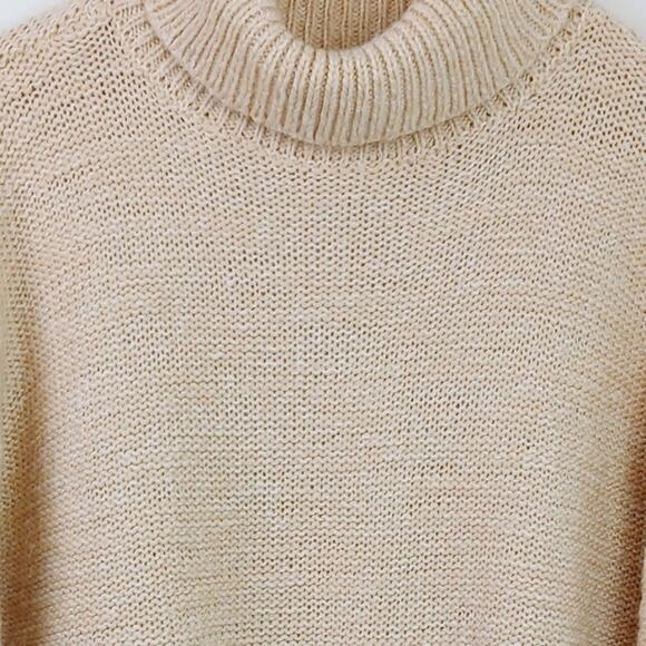 Haven Well Within SZ L Marled Turtleneck Sweater COLOR SANDSTONE/IVORY - Picture 6 of 8